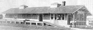 The Florida East Coast Railway depot in Sebastian, Florida. The structure was built in 1893.