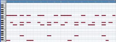 A basic 2step pattern within Cubase SX. Please click on the thumbnail for a larger image and the audio file of the loop