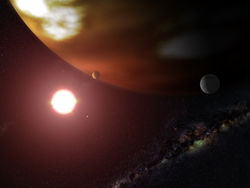 Artist's impression of the outer planet Gliese 876 b.