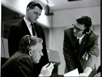  Lunney (top left) with John Hodge and James Beach during Gemini 3.