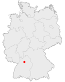 Location of Heilbronn in Germany