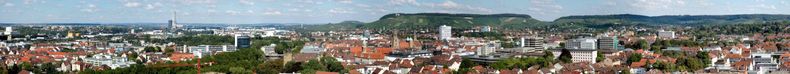 150°-Panorama of Heilbronn's city centre.