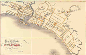 The Plan of the Town of Singapore, or more commonly known as the Jackson Plan or Raffles Plan.