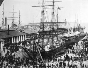 A busy Victoria Dock, Tanjong Pagar, in the 1890s.