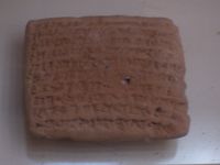 Mesopotamian clay tablet, 492 BC; writing allowed the recording of astronomical information.