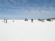 Salar de Uyuni, the world's largest salt flat.