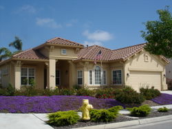 An average California home in Salinas, CA. In 2004, California was the most expensive state in the nation and had a median household income of $49,894 (rank 13).