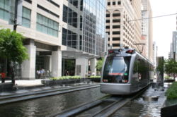 METRORail along the Main Street Corridor in Downtown