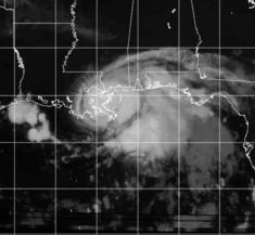 Hurricane Danny over southeast Louisiana