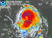 Hurricane Georges hitting Key West on September 25