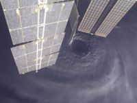 The eye of Hurricane Ivan as seen from the International Space Station on September 11, 2004.