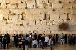 The Western Wall in Jerusalem is a remnant of the Second Temple. The Temple Mount is the holiest site in Judaism.