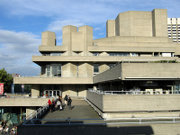 Denys Lasdun's building for the National Theatre - an "urban landscape" of interlocking terraces responding to the site at King's Reach on the River Thames to exploit views of St Paul's Cathedral and Somerset House.