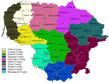 Lithuania is subdivided into 10 counties and 60 municipalities