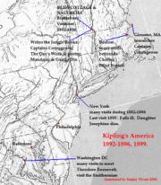 Rudyard Kipling's America 1892-1896, 1899. Click to enlarge..