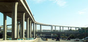 High-capacity freeway interchange in Los Angeles