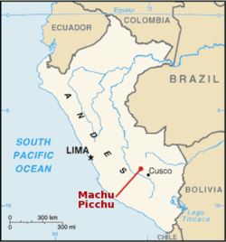 Location of Machu Picchu