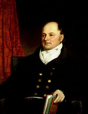 John Quincy Adams portrait by Charles Robert Leslie in 1816.