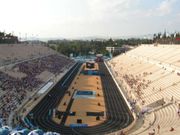 The restoration of the Panathenaic Stadium, originally built in the fourth century BC, was funded by Georgios Averoff. The stadium was used again for the 2004 Summer Olympics.
