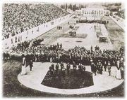 The opening ceremony in the Panathenaic Stadium
