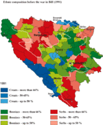 Ethnic composition of Bosnia & Herzegovina in 1991 (municipality data).