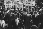 A march in Washington D.C. during the U.S. Civil Rights Movement in 1963