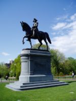 Equestrian statue of George Washington in Boston Public Garden.