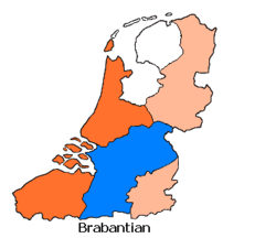 Position of Brabantian within the Dutch speaking area