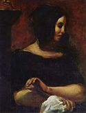 George Sand by Eugène Delacroix