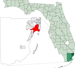 Location in Miami-Dade County and the state of Florida.