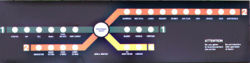 1966 Montreal Metro onboard network map