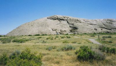 Independence Rock, a site along the Mormon Trail.