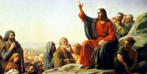 The Sermon on the Mount by Carl Heinrich Bloch. Christians believe that Jesus is the mediator of the New Covenant (see Hebrews 8:6). His famous Sermon on the Mount representing Mount Zion is considered by many Christian scholars to be the antitype  of the proclamation of the Old Covenant by Moses from Mount Sinai.