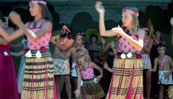 Māori culture group at 1981 Nambassa festival.