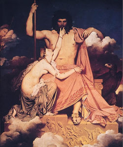 "Jupiter et Thétis" - by Jean Ingres, 1811.