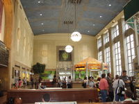 Newark's Penn Station is a busy commuter and Amtrak hub. The station was designed by McKim, Mead, and White