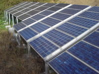 Larger solar arrays can provide electricity to habitations in isolated, sunny areas.