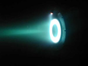 Hall effect thruster. The electric field in a plasma double layer is so effective at accelerating ions, that electric fields are used in ion drives