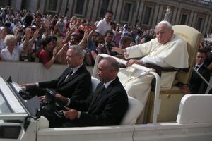 The ailing pope John Paul II on 22 September 2004