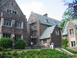 Walker, Class of 1903, and Cuyler Halls are Princeton dormitories in the Collegiate Gothic style.