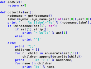 Syntax highlighting is often used to aid programmers in the recognition of elements of source code. The language you see here is Python