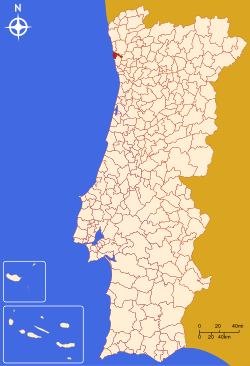 Location of Póvoa de Varzim