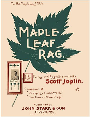 Second edition cover of "Maple Leaf Rag", perhaps the most famous rag of all