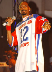 Popular West Coast rapper Snoop Dogg performing for the US Navy.
