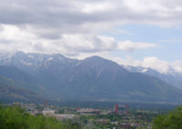 The Wasatch Range and the east bench of Salt Lake County.