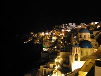 Oia at night