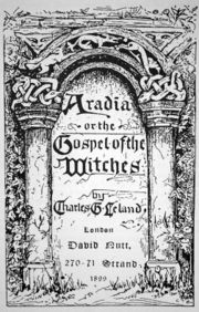 Title page of the original edition of Aradia.