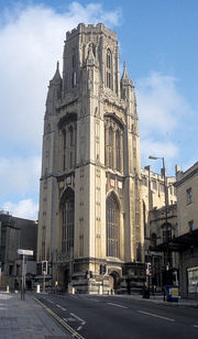 The University of Bristol's Wills Memorial Building - a familiar landmark at the top of Park Street.