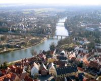 Danube in Ulm, where it separates Ulm in Baden-Württemberg and Neu-Ulm in Bavaria.