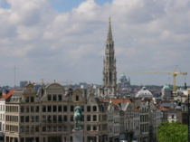 Brussels skyline seen from the Kunstberg or Mont des Arts